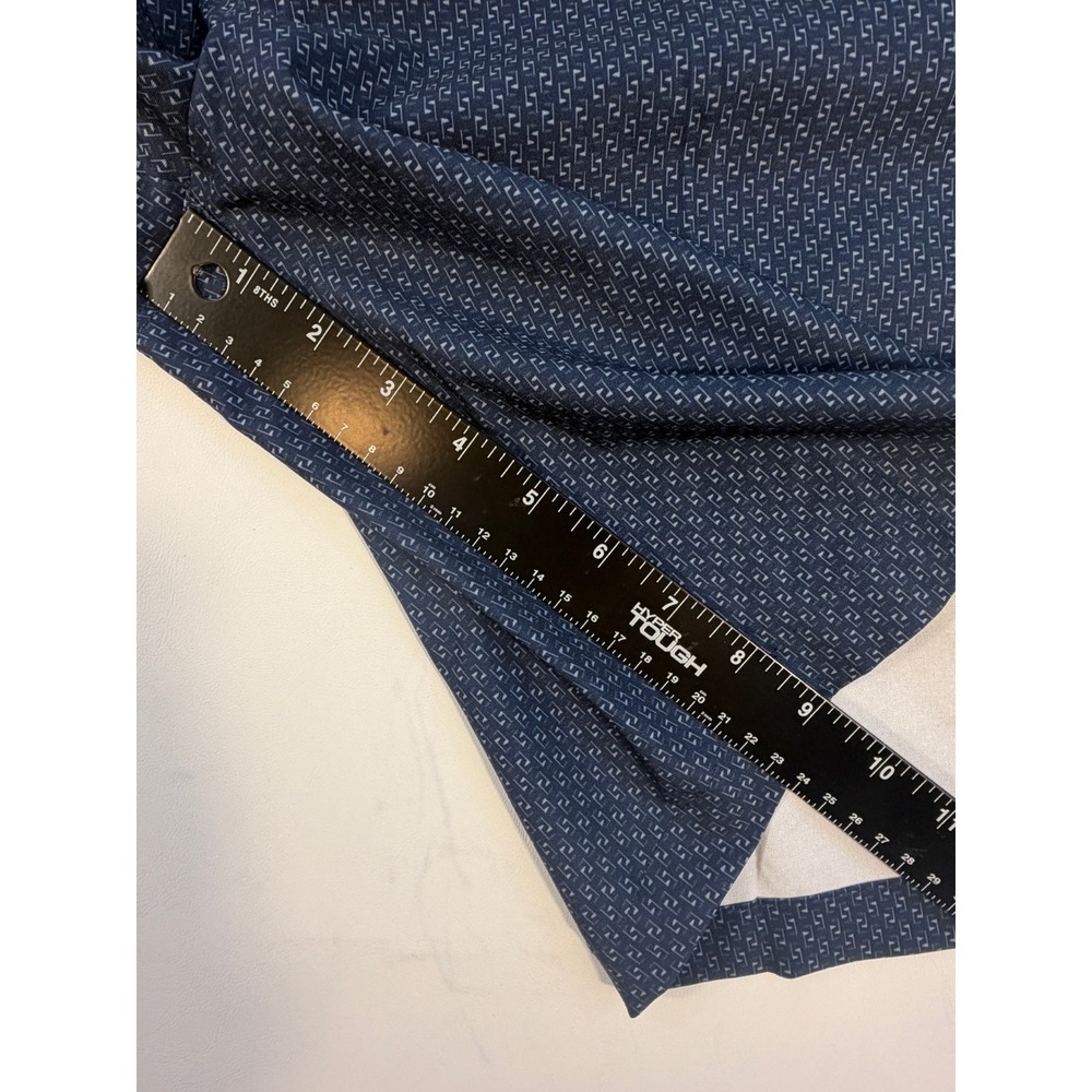 Greg Norman Golf Shorts Men 38 Navy Blue ML75 Microlux Play Dry Geometric Print - Picture 5 of 6